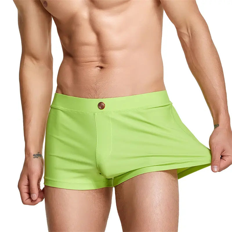 Seobean Seobean Men's Swim Boxers - Quick-Dry Swimwear with Nylon/Spandex Blend 230801