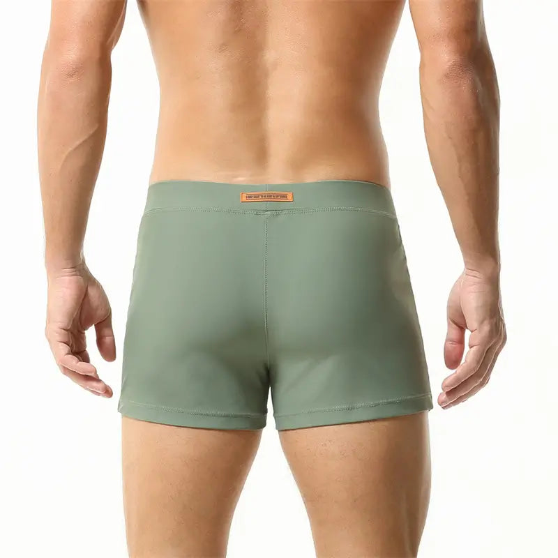 Seobean Seobean Men's Swim Boxers - Quick-Dry Swimwear with Nylon/Spandex Blend 230801