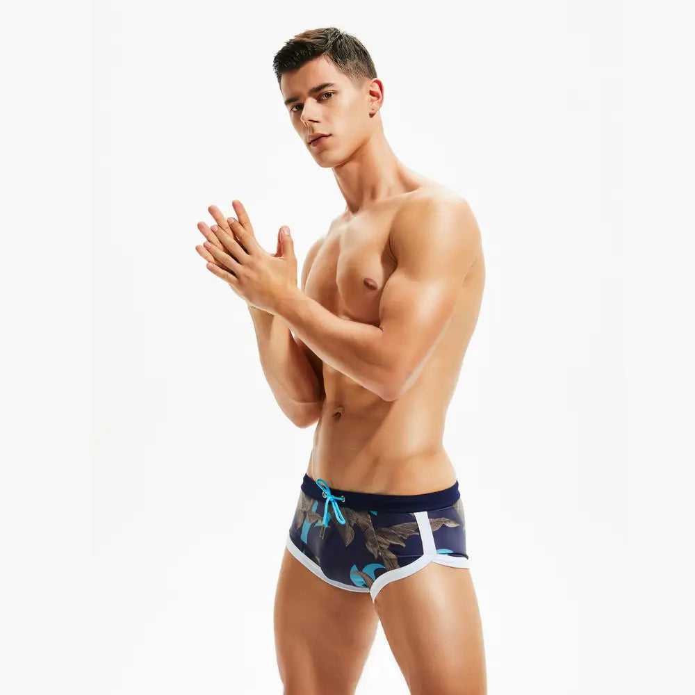 Seobean Seobean Men's Swim Trunks - Stylish Digital Print Swimwear for Ultimate Comfort 00801