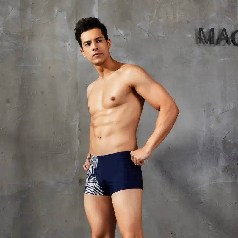 Seobean Seobean Men's Swim Trunks - Tropical Leaf Swim Shorts 90802
