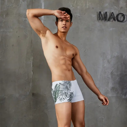 Seobean Seobean Men's Swim Trunks - Tropical Leaf Swim Shorts 90802