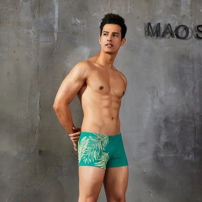 Seobean Seobean Men's Swim Trunks - Tropical Leaf Swim Shorts 90802