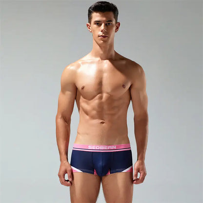Seobean Seobean Men's Trunks - Comfortable Low Rise Boxer Briefs with Supportive Pouch 230208