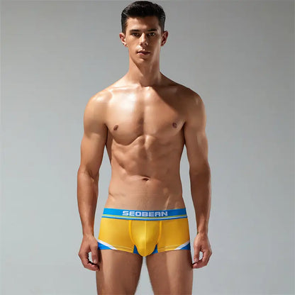 Seobean Seobean Men's Trunks - Comfortable Low Rise Boxer Briefs with Supportive Pouch 230208