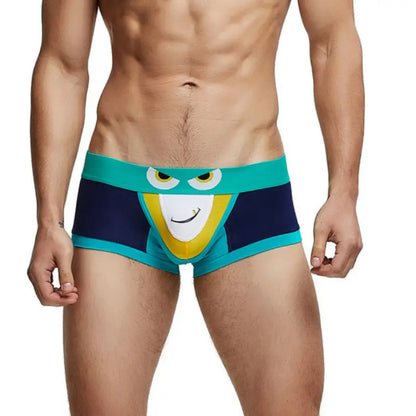 Seobean Seobean Stylish Men's Low-Rise Trunks - Seobean Eye Print Cotton Underwear 220213