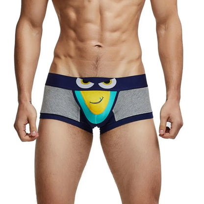 Seobean Seobean Stylish Men's Low-Rise Trunks - Seobean Eye Print Cotton Underwear 220213