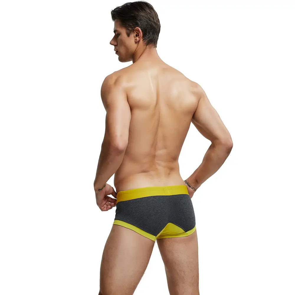 Seobean Seobean Stylish Men's Low-Rise Trunks - Seobean Eye Print Cotton Underwear 220213