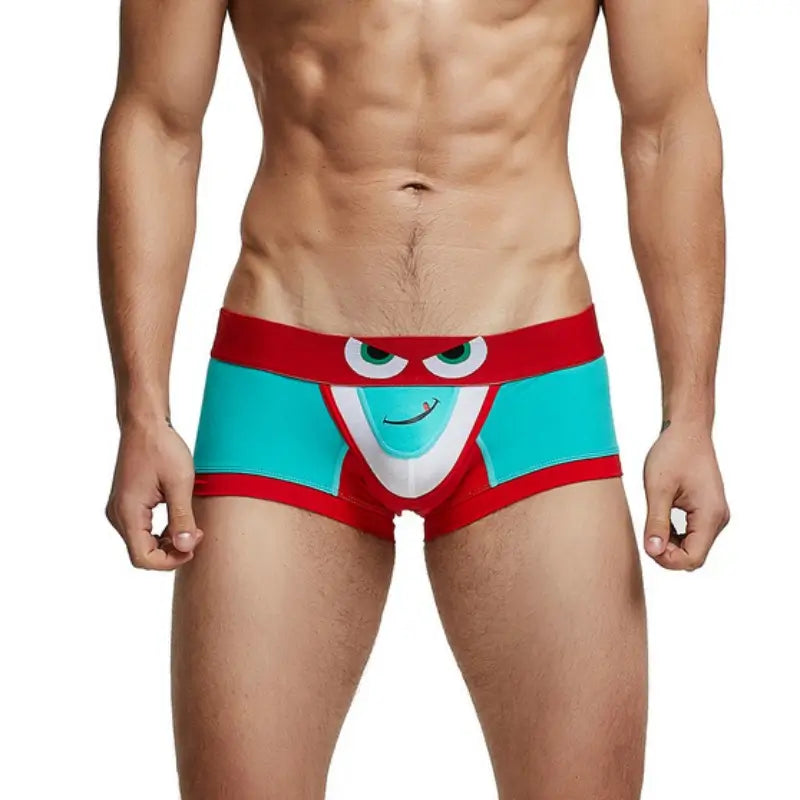 Seobean Seobean Stylish Men's Low-Rise Trunks - Seobean Eye Print Cotton Underwear 220213