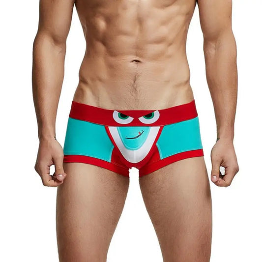 Seobean Seobean Stylish Men's Low-Rise Trunks - Seobean Eye Print Cotton Underwear 220213
