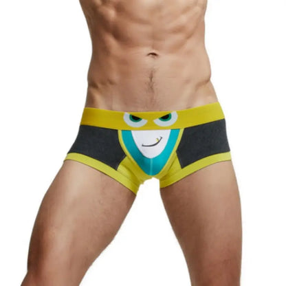 Seobean Seobean Stylish Men's Low-Rise Trunks - Seobean Eye Print Cotton Underwear 220213