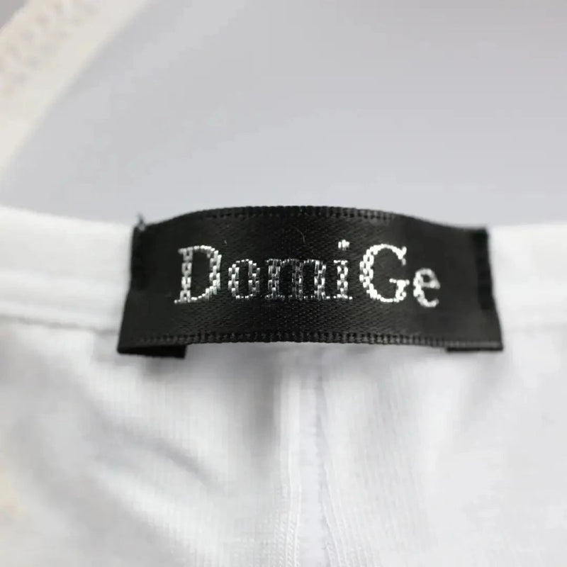 1cm slim elastic waistband on modal thong - close up White
