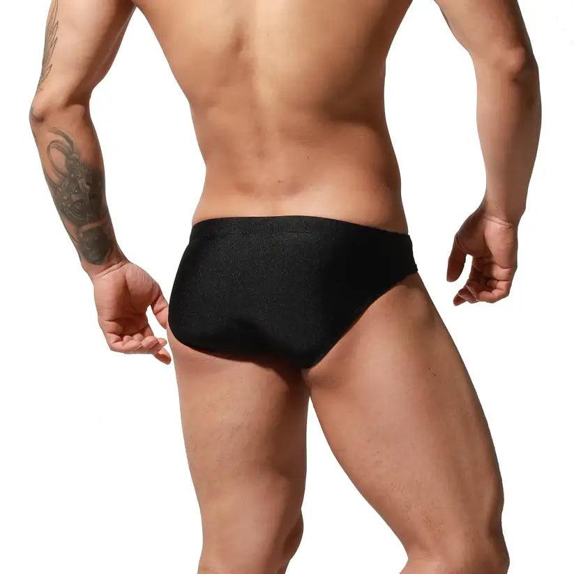 Swimwear Beachwear Men's Sexy Low-Rise Swim Briefs with Embroidered - His Inwear