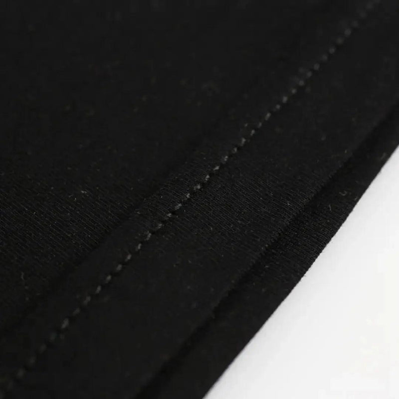DomiGe scoop neck detail black — clean finished edge cotton tank top	