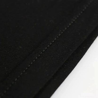 DomiGe scoop neck detail black — clean finished edge cotton tank top	