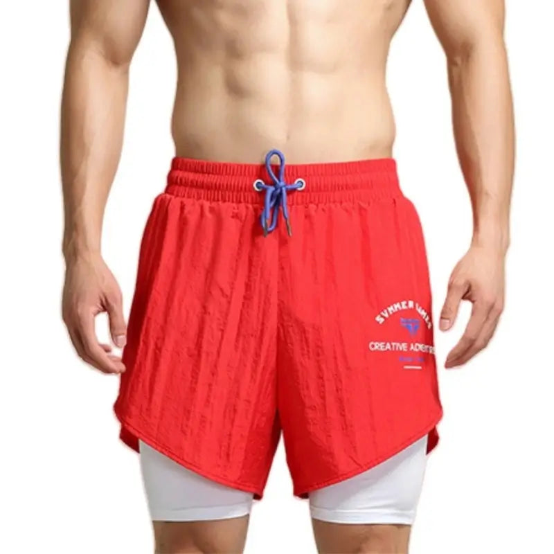 Tauwell Tauwell 7" Sport Shorts with Built-In Underwear 2-in-1 Gym & Swim Shorts 22501