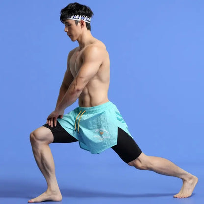 Tauwell Tauwell 7" Sport Shorts with Built-In Underwear 2-in-1 Gym & Swim Shorts 22501