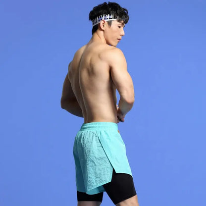 Tauwell Tauwell 7" Sport Shorts with Built-In Underwear 2-in-1 Gym & Swim Shorts 22501