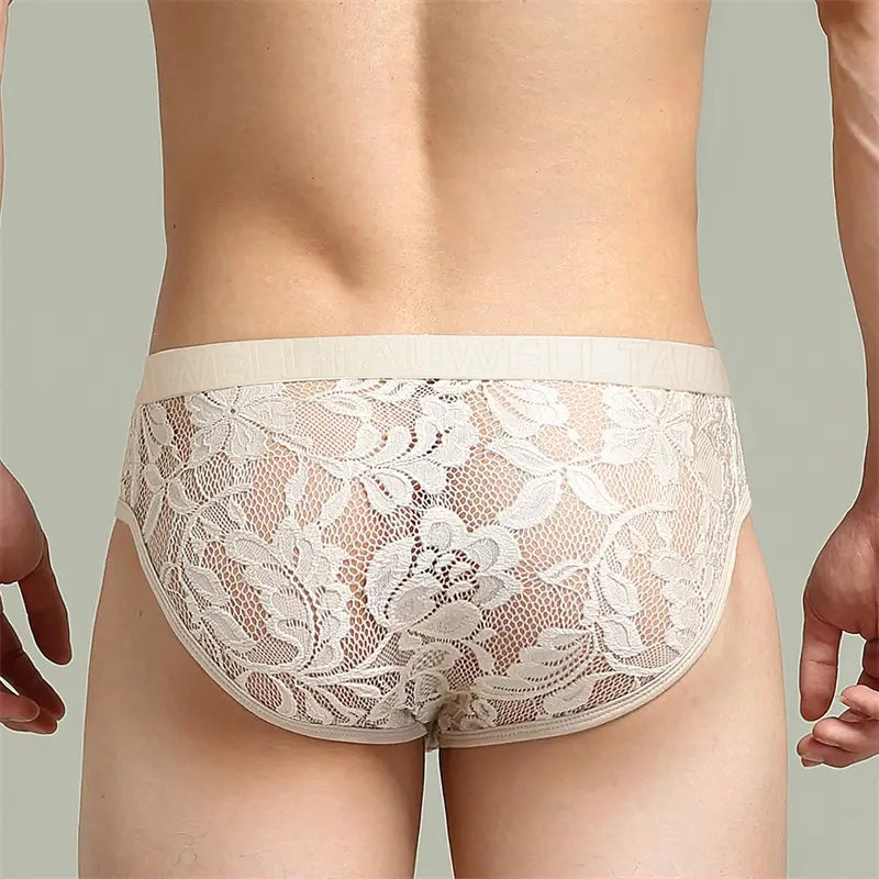 Tauwell Tauwell Men's Lace Briefs - Low-Rise Mesh Underwear 23107