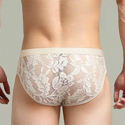 Tauwell Tauwell Men's Lace Briefs - Low-Rise Mesh Underwear 23107