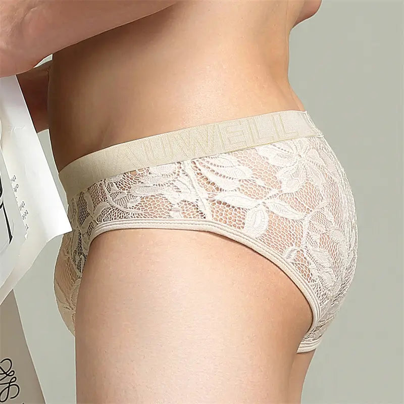 Tauwell Tauwell Men's Lace Briefs - Low-Rise Mesh Underwear 23107
