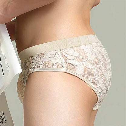 Tauwell Tauwell Men's Lace Briefs - Low-Rise Mesh Underwear 23107
