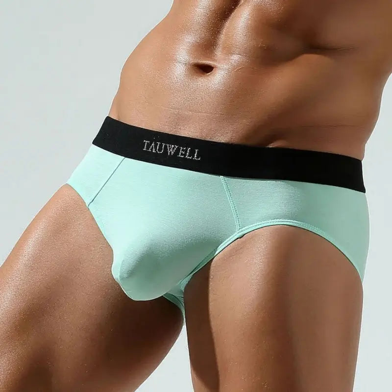 Tauwell Tauwell Men's Light Green Pouch Briefs - Supportive & Breathable Underwear 24106