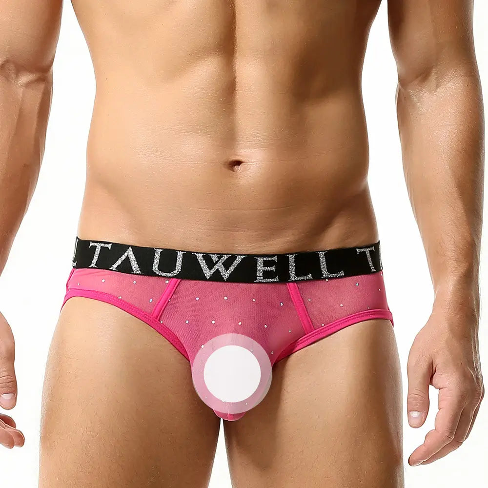 Tauwell Tauwell Men's Sexy Mesh String Briefs - Stylish & Comfortable Men's Underwear with Sheer Mesh Design