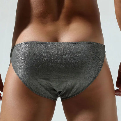 Tauwell Tauwell Men's Shiny Briefs - Low-Rise Sexy Underwear with Lurex & Spandex 24107