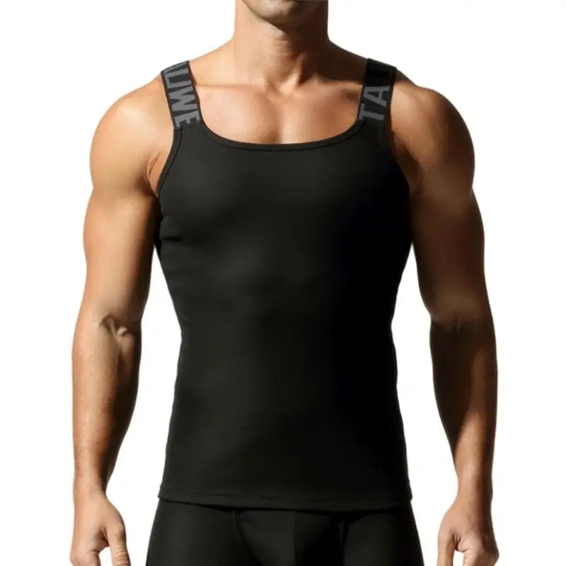 Tauwell Tauwell Men's Slim-Fit Ribbed Tank Top - Cotton Gym & Casual Wear 25706