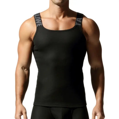 Tauwell Tauwell Men's Slim-Fit Ribbed Tank Top - Cotton Gym & Casual Wear 25706