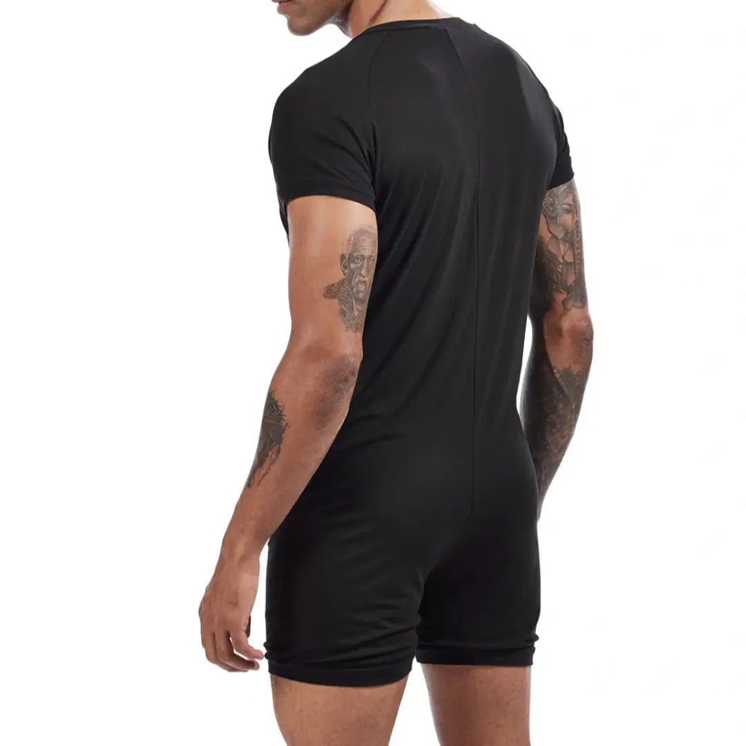 Tauwell Tauwell Men's Summer Romper Short Sleeve Jumpsuit 9703