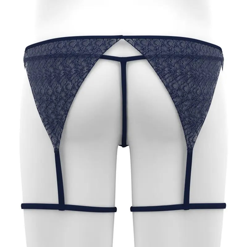 Tauwell Tauwell Men's T-Back Thongs Set with Garter 25103