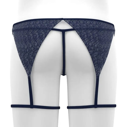 Tauwell Tauwell Men's T-Back Thongs Set with Garter 25103