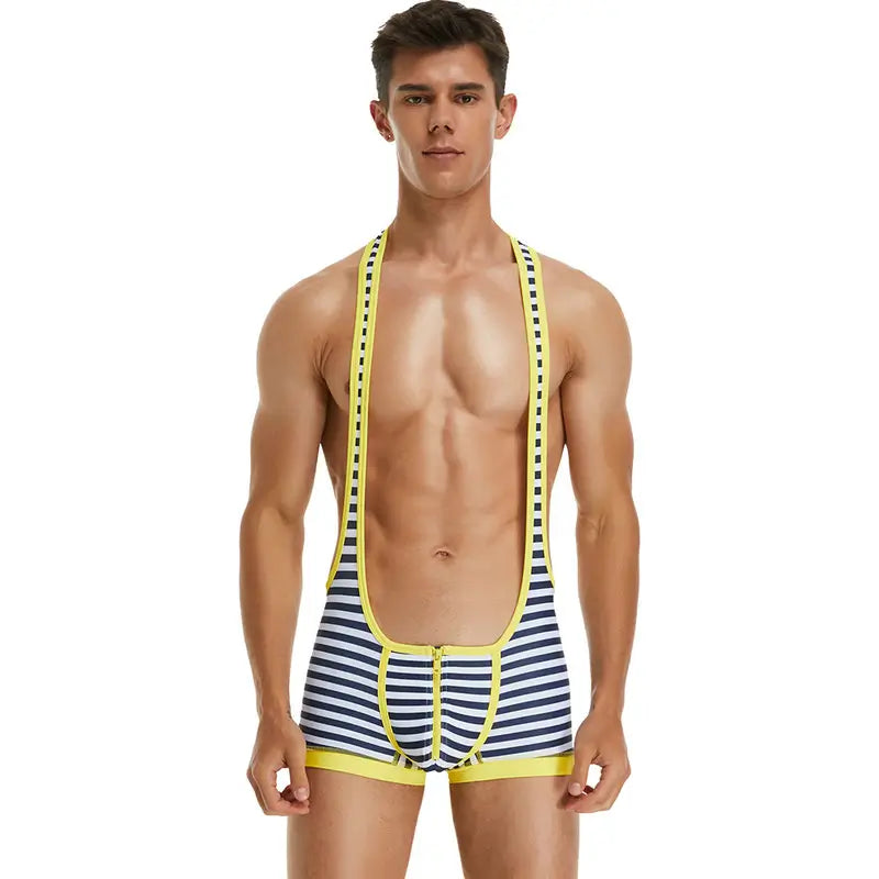 Tauwell Tauwell Men's Wrestling Bodysuit - Perfect for Summer Sports