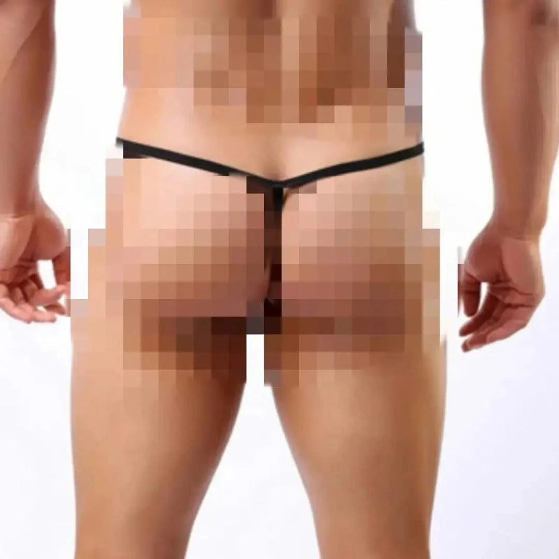 T-back rear view of men's modal thong underwear - DomiGe
